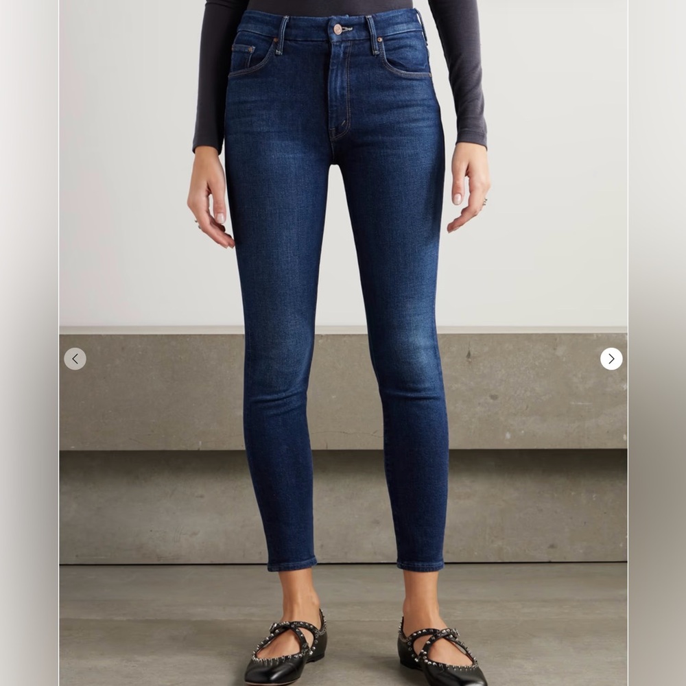 *****MOTHER *****Dark Blue High Waisted LOOKER Ankle Skinny Jeans